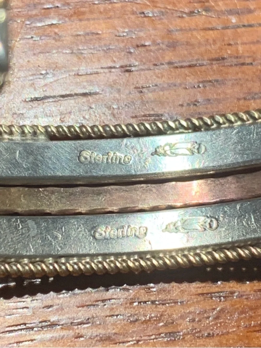 Unisex Bell Trading Post Sterling Mixed Metal Bracelet Cuff Signed 36.6 grams